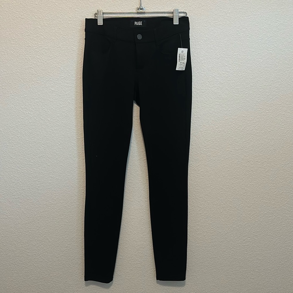 NWT black Paige stretch pants. Size 25